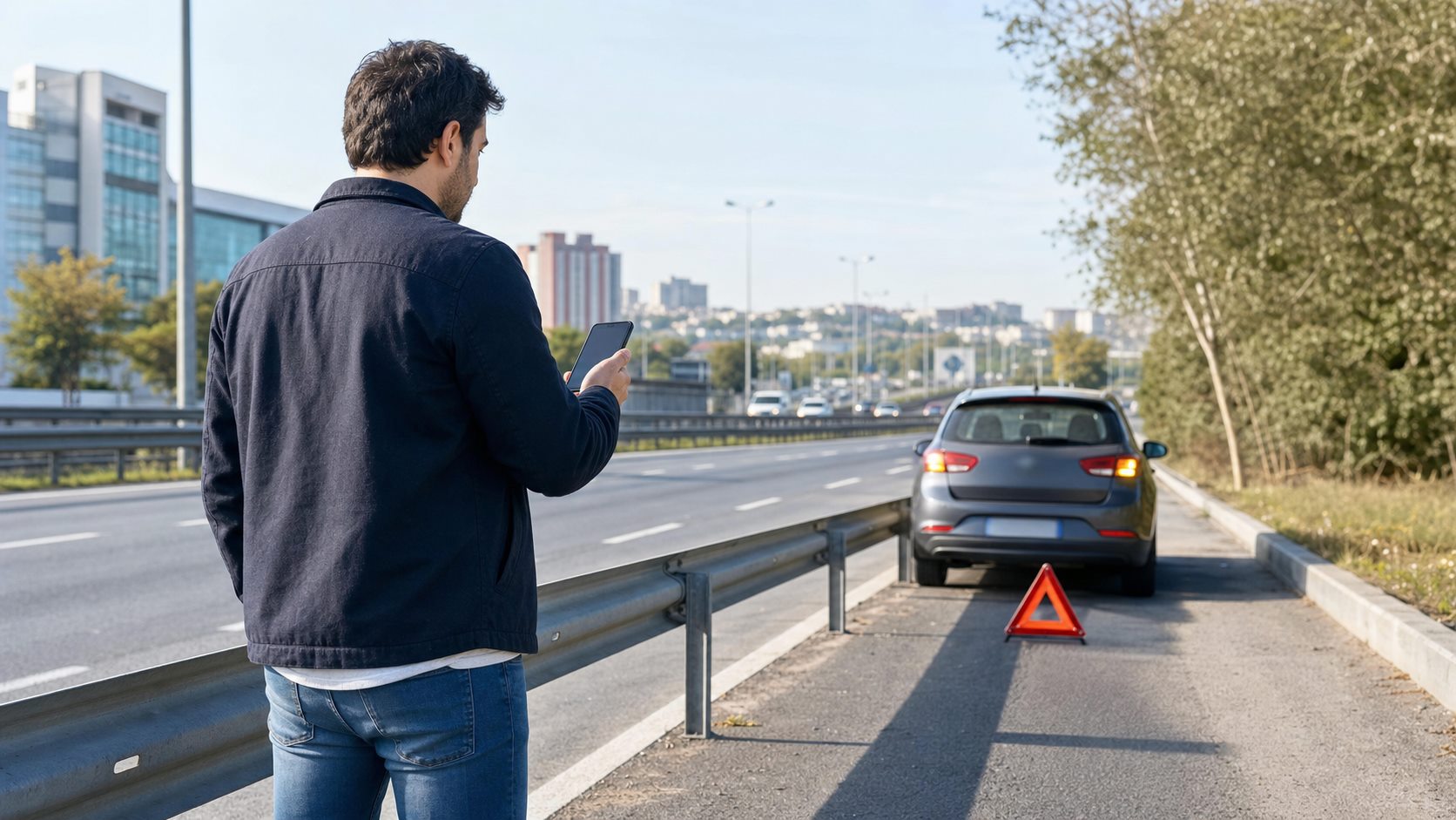 Başakşehir içeriği için sürücü, otomobil ve çekici hazırlığını gösteren Avrupa Yakası yol yardım fotoğrafı